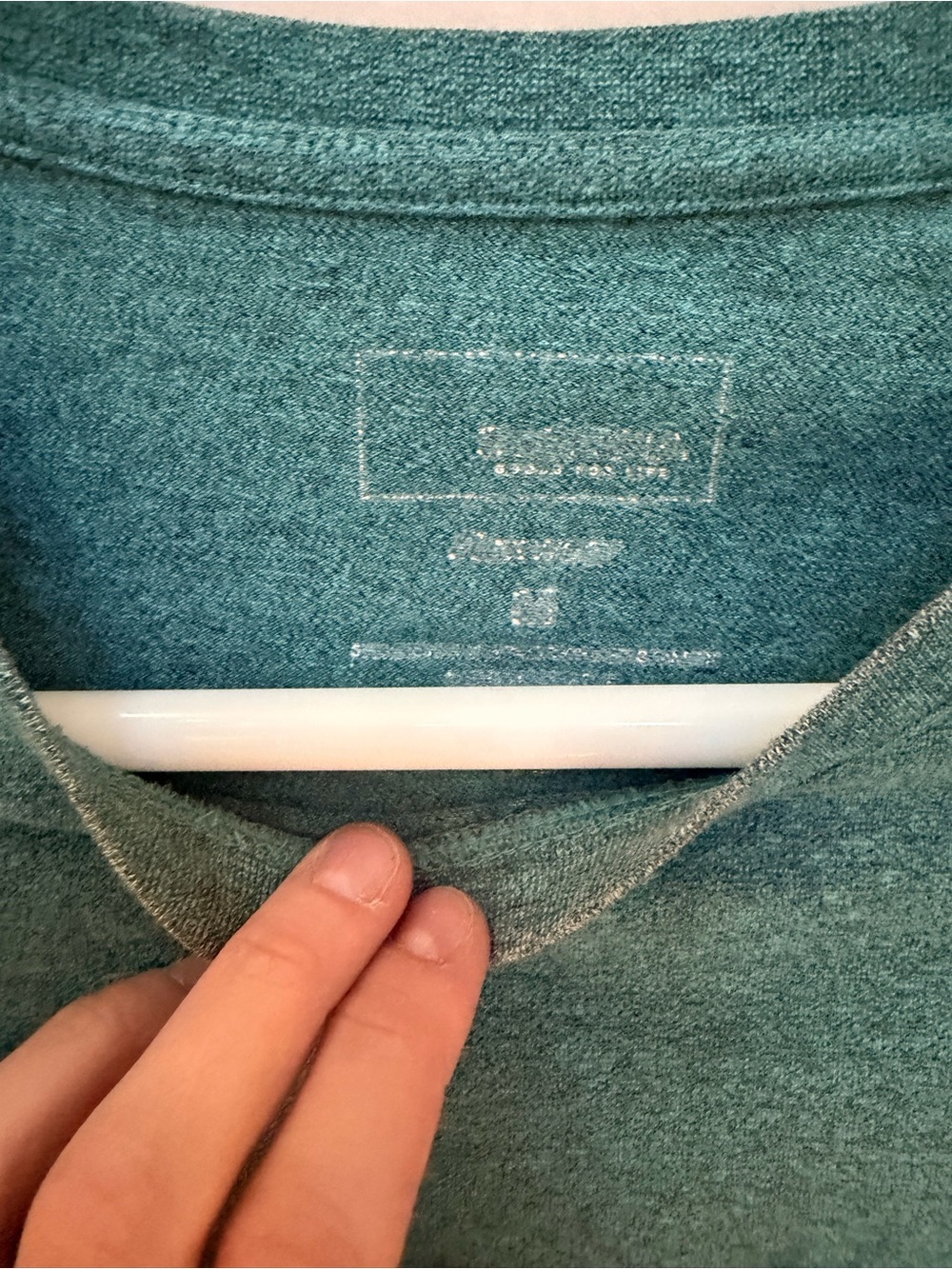 Men's Long Sleeve Pocket Tee - Teal - Picture 2 of 3